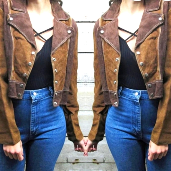 Stunning Vintage 1960s/70s Suede Moto Jacket - Picture 4 of 4